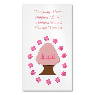 Hanami Japanese Cherry Tree Personalisiert Magnetische Visitenkarte
