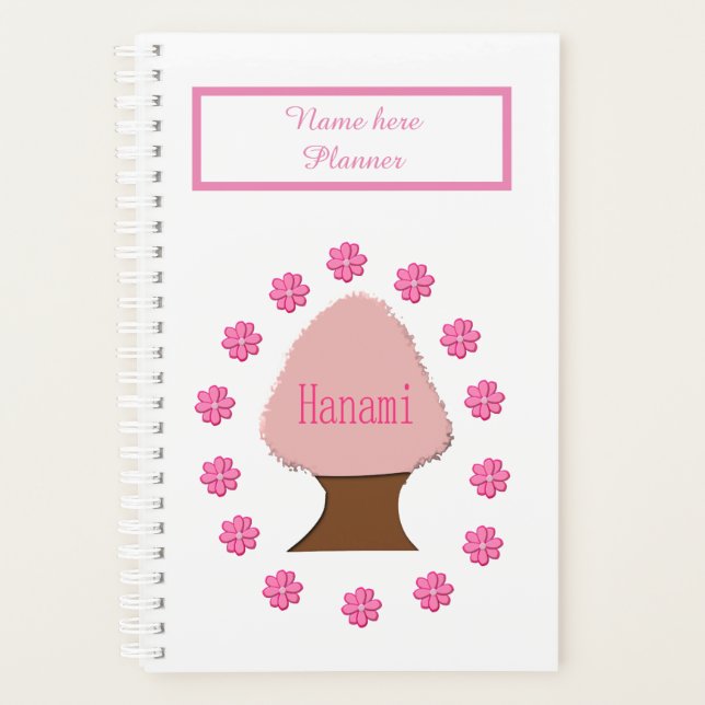 Hanami Japanese Cherry Tree Personalisiert Planer (Vorderseite)