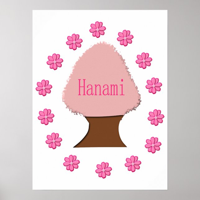 Hanami Japanese Cherry Tree Poster (Vorne)