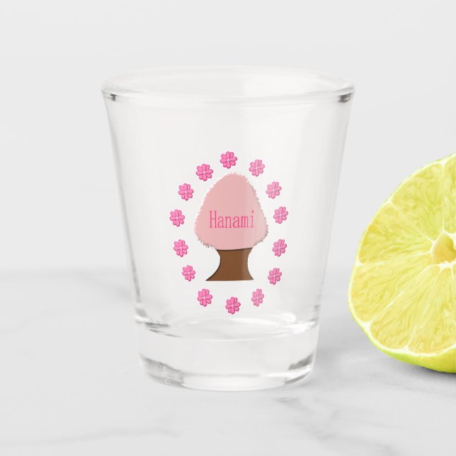 Hanami Japanese Cherry Tree Schnapsglas (Vorderseite)