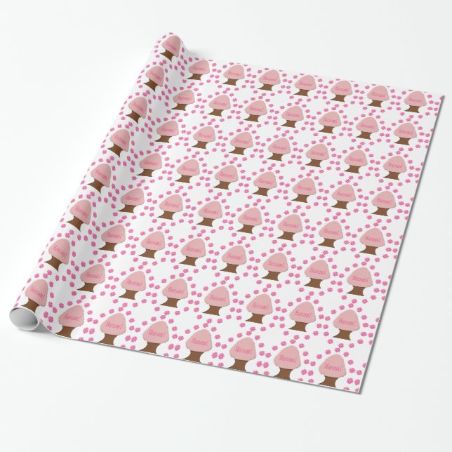 Hanami Japanischer Kirschbaum Geschenkpapier (Ungerollt)