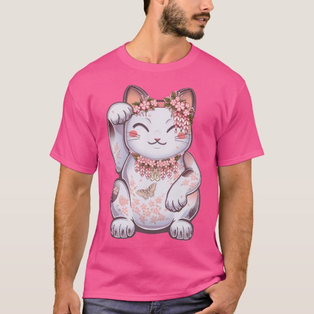 Hanami Maneki Neko Shun T-Shirt (Vorderseite)