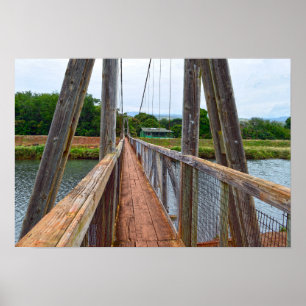 Hanapepe-Hängebrücke, Kauai, Hawaii Poster
