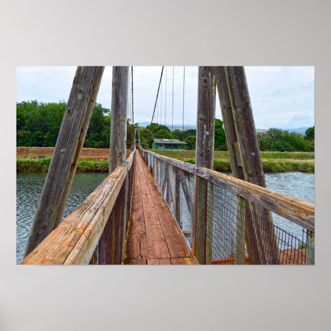 Hanapepe Swinging Bridge, Kauai, Hawaii Poster (Vorne)