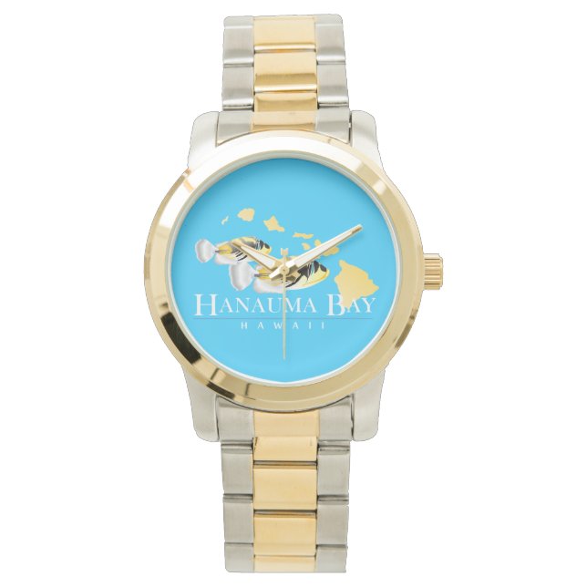 Hanauma Bay Hawaii - Humuhumunukunukuapua'a Armbanduhr (Vorderseite)