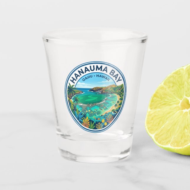 Hanauma Bay Hawaii Schnapsglas (Vorderseite)