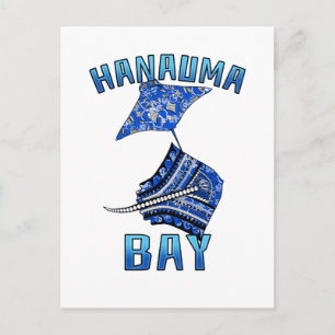 Hanauma Bay Hawaii Vacation Tribal Stingray Postkarte