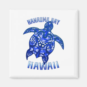 Hanauma Bay Hawaii Vacation Tribal Turtle Magnet