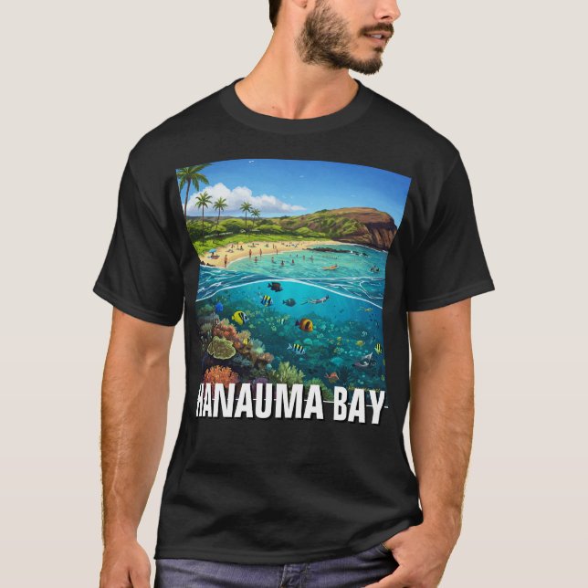Hanauma Bay Oahu Hawaii Travel T-Shirt (Vorderseite)