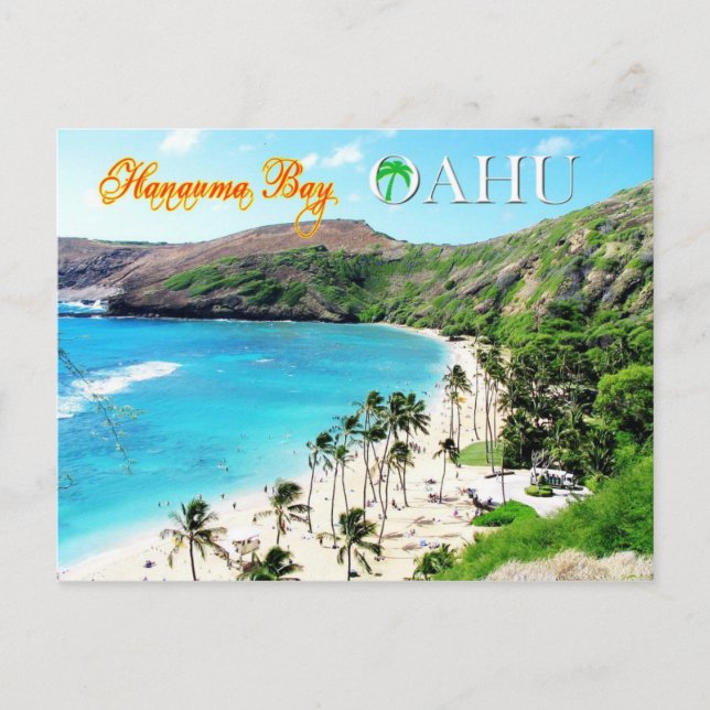 Hanauma Bay, Oahu - Schnorkelerparadies Postkarte (Vorderseite)