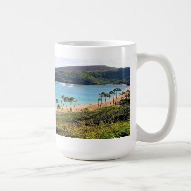 Hanauma Bucht, Ansicht Honolulus, Oahu, Hawaii Kaffeetasse (Rechts)