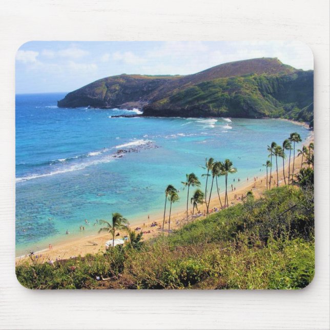 Hanauma Bucht, Ansicht Honolulus, Oahu, Hawaii Mousepad (Vorne)