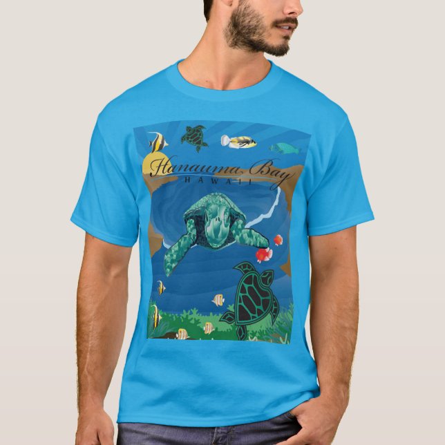 Hanauma Bucht-Hawaii-Schildkröte T-Shirt (Vorderseite)