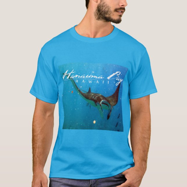 Hanauma Bucht-Oahu-Mantarochen T-Shirt (Vorderseite)