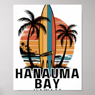 Hanauma Y Hawaii Surfen Surfer  Poster
