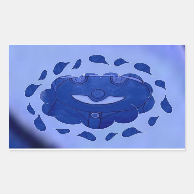 Hanbir lächeln. rechteckiger aufkleber (Vorderseite)