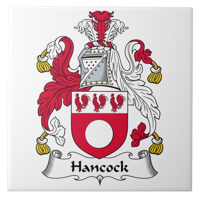 Hancock-Familienwappen Fliese (Vorderseite)