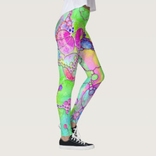 Hand And Digitally Painted Pattern Art 41 Leggings