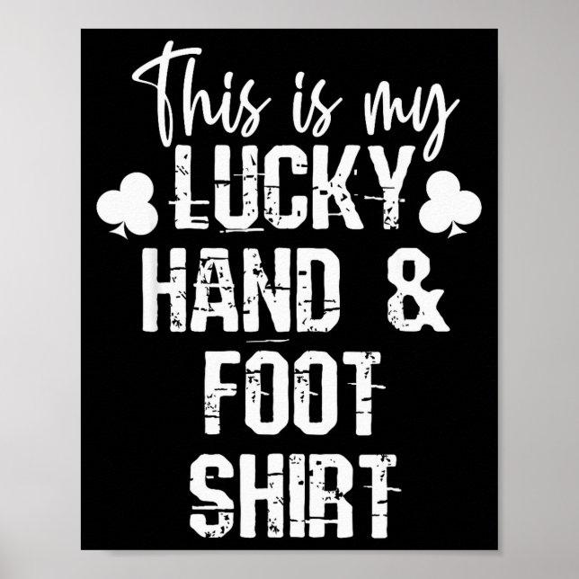 Hand And Foot Card Game Player Gift Funny Sharks C Poster (Vorne)