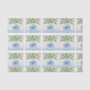 Hand bemalt Tuscan Blue Ginger Jars Wedding Seidenpapier