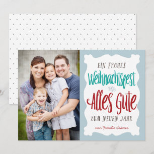 Hand beschSparete Weihnachtsfeiertags-Gruß Feiertagskarte