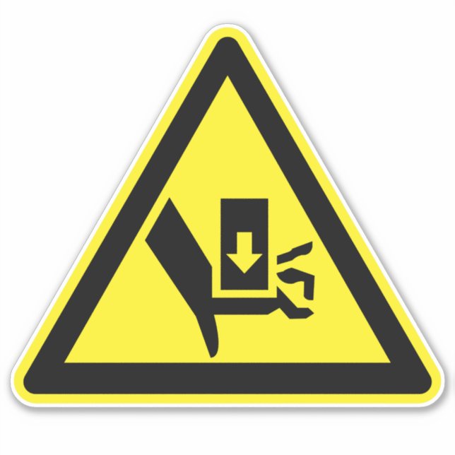 Hand-Crush-Kraft von oben Aufkleber (Vorderseite)