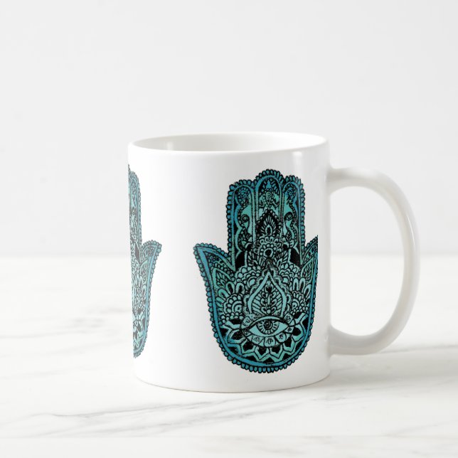 Hand der Fatima-Weiß-Tasse Tasse (Rechts)