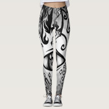 Hand der Schaffungs-"lila Regen-" Leggings