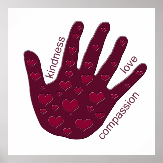 Hand des Herzens Poster (Vorne)