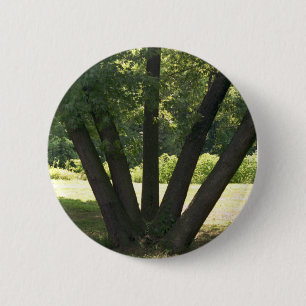 Hand des Natur-Knopfes Button