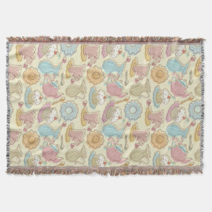 Hand, die Geschirr-Silhouetten zeichnet Decke