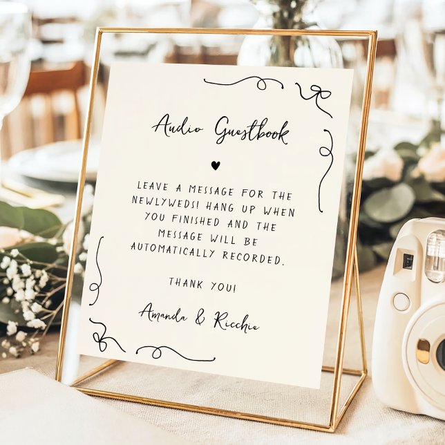 Hand Draful Audio Gästebuch Hochzeitszeichen (Von Creator hochgeladen)