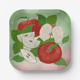 Hand-Drawn Apple Plates – Rustic Modern Pappteller