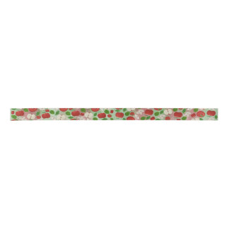 Hand-Drawn Apple Ribbon – Rustic Modern Satinband