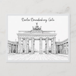 Hand drawn Berlin Brandenburg Gate Germany Postkarte