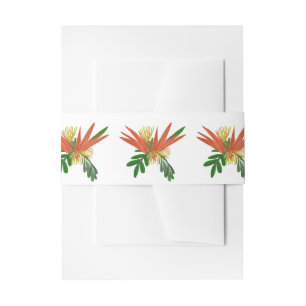 Hand Drawn Bird of Paradise Art Wedding Einladungsbanderole