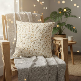 Hand Drawn Boho Leaf Pattern Kissen