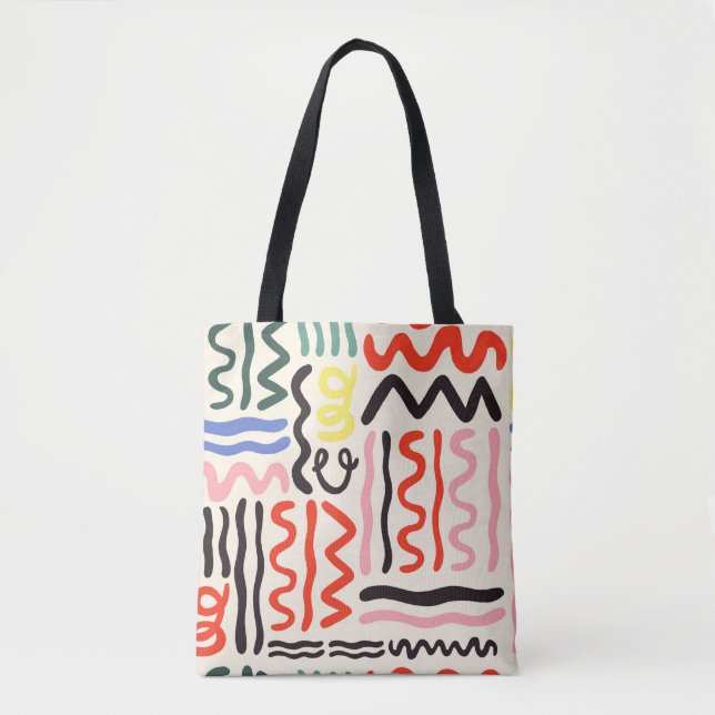 Hand drawn brush pattern, zigzags, lines and curve (Vorderseite)