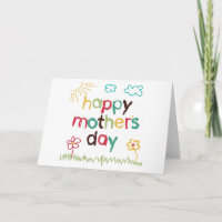 Hand Drawn Card für den Muttertag