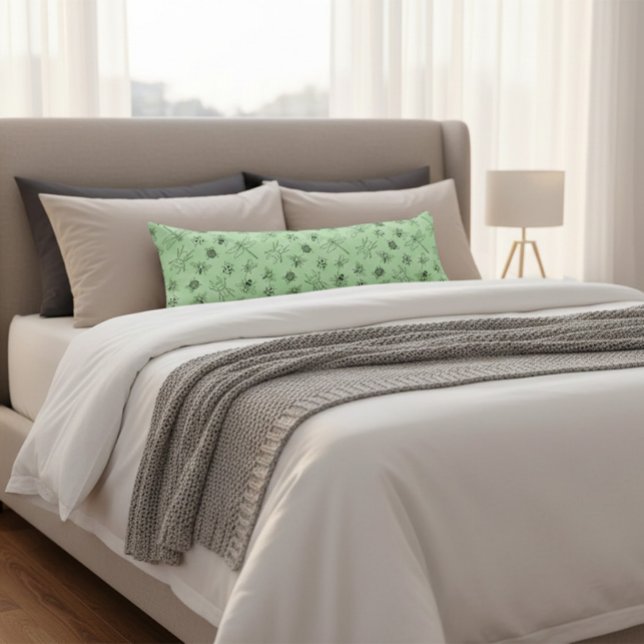 Hand-Drawn Cartoon Insects Pattern  Seitenschläferkissen (Von Creator hochgeladen)