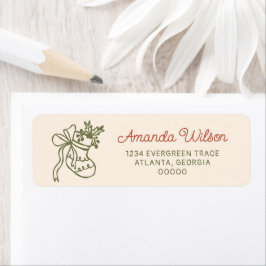 Hand Drawn Christmas Holiday Party Return Address
