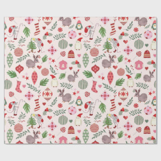 Hand-drawn Christmas Icons Wrapping Paper Geschenkpapier