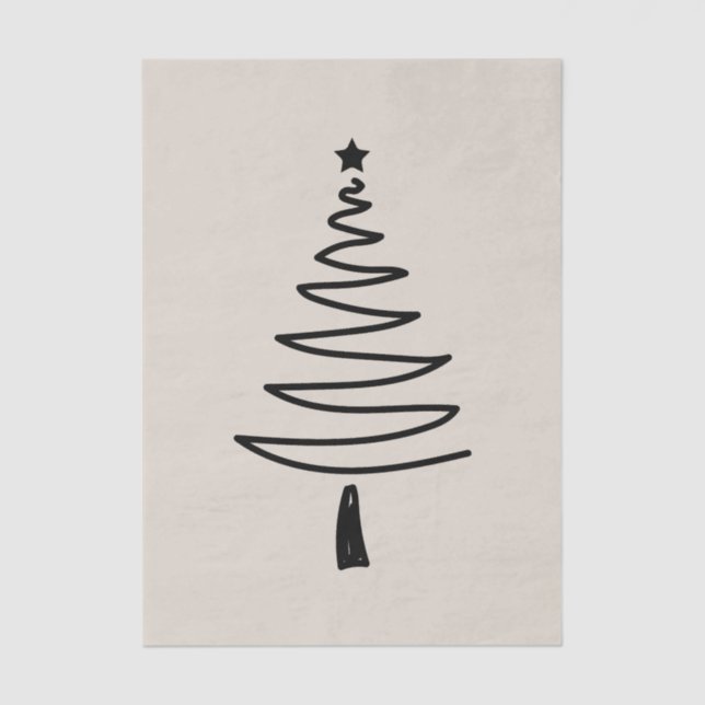 Hand Drawn christmas tree Seidenpapier (Vorderseite)