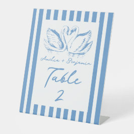 hand drawn Couple Swan Whimsical Wedding Sockelschild