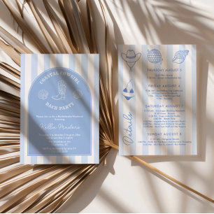 Hand Drawn Cowgirl Bachelorette Weekend Einladung