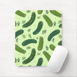 Hand Drawn Dill Pickle Muster Mousepad