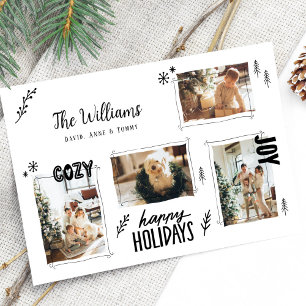 Hand Drawn Doodle 4 Foto Weihnachten