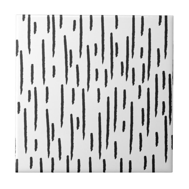 Hand Drawn Doodle Lines Fliese (Vorderseite)