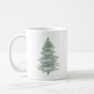 Hand Drawn Evergreen Tree Kaffeetasse