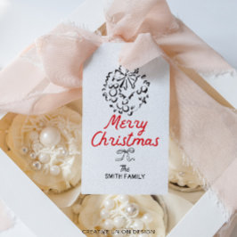 Hand Drawn frohe Weihnachten Personalisiertes Gesc Geschenkanhänger